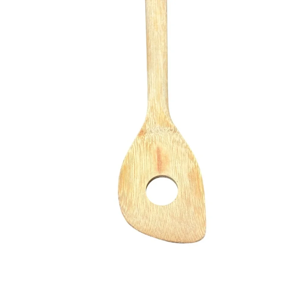 Bamboo Corner Scraper Utensil Set OS Natural Tan  Eco Friendly